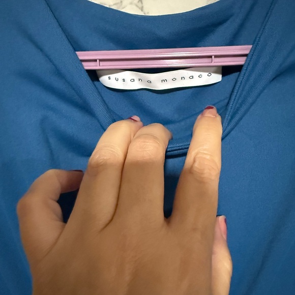 NEW Susana Monaco Taboo Center Circle Dress in Blue. Size Small. - Picture 3 of 7